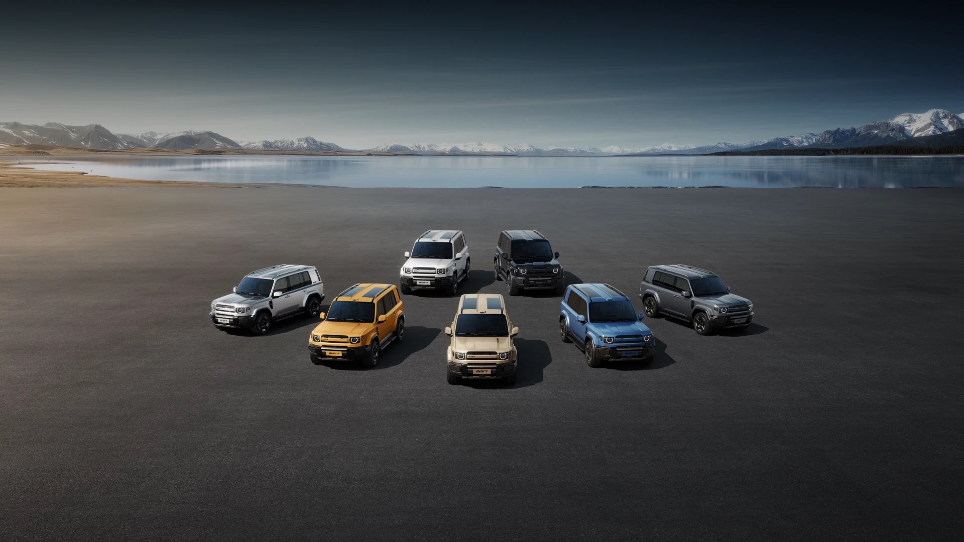 iCAR V27 — 七种车身颜色官方整车色板图